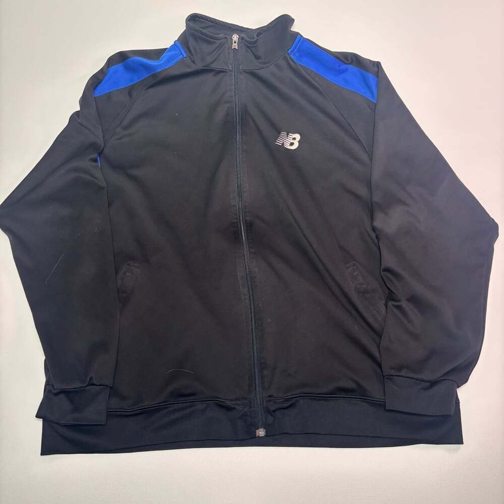 New Balance Track Jacket Black Blue Full Zip
